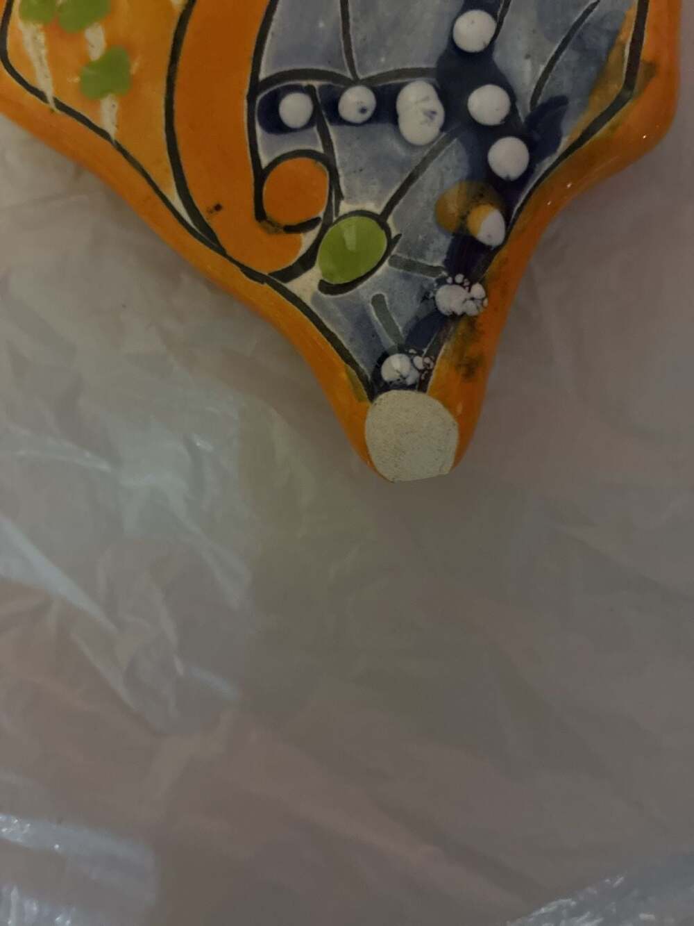 Large Talavera Pottery Hand Painted Mexican Butterfly Wall Art Decor - Picture 7 of 7